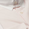 Mens Pink Striped Tab Collar Shirt White Straight Collar