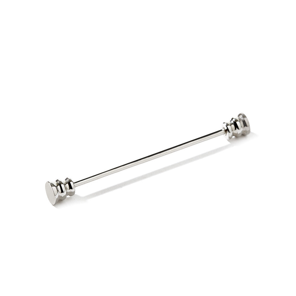 Collar Pin Bar Silver Pawn