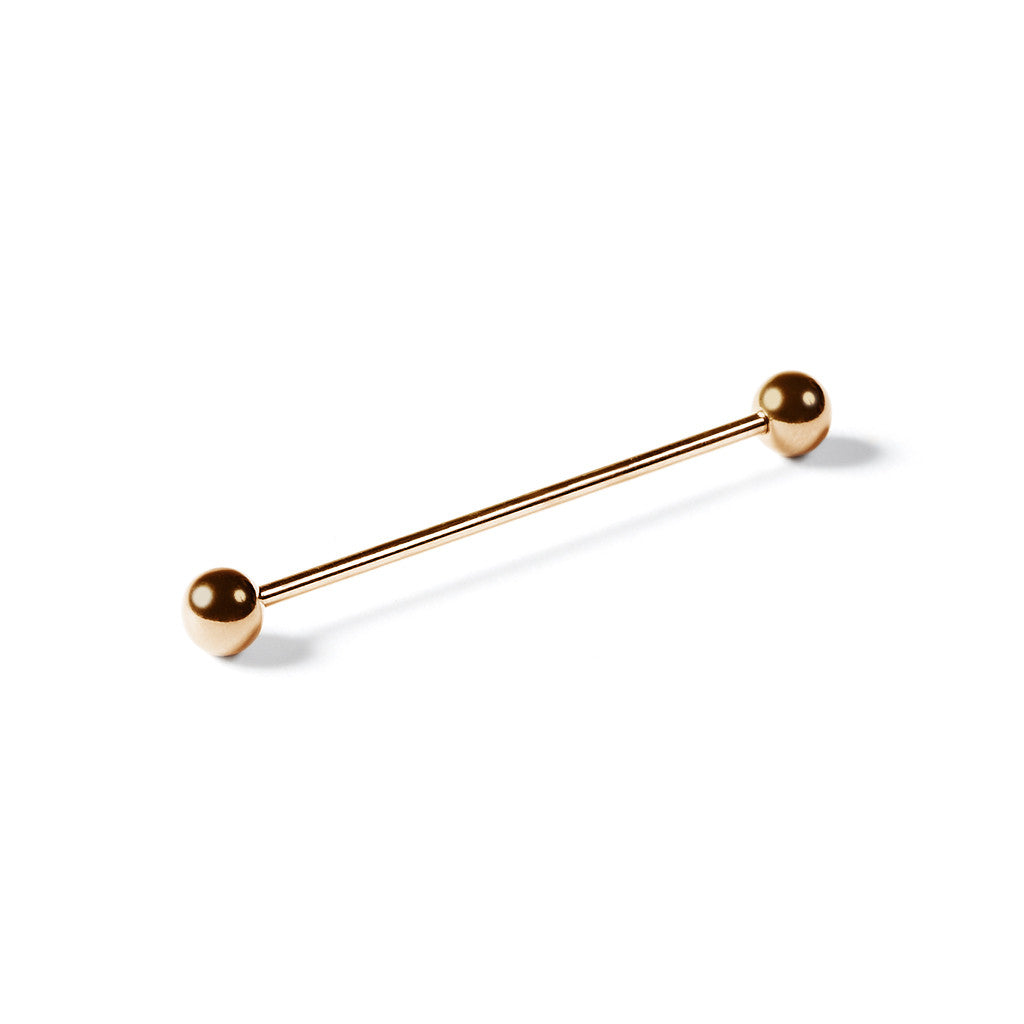 Collar Pin Bar Rose Gold Round