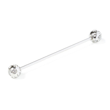 Silver Swarovski Crystal Round - Collar Pin Bar – Hawkins & Shepherd