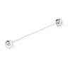 Silver Swarovski Crystal Round - Collar Pin Bar