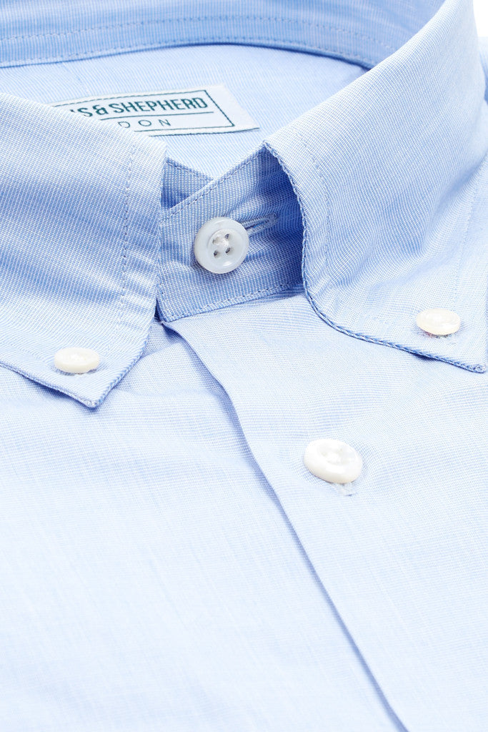 Soft Luxury Blue Pastel Button-Down Shirt