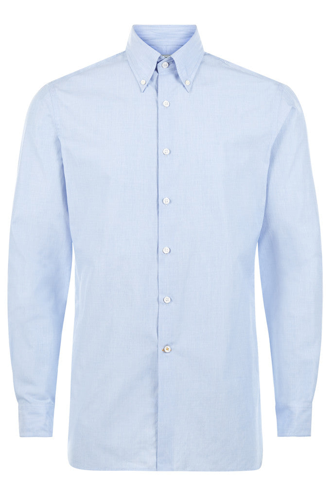 Soft Luxury Blue Pastel Button-Down Shirt