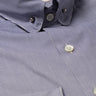 Mens Navy Check Pin Collar Shirt