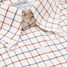 Cream Wine Navy Check Button-Down Shirt