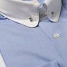 Mens Blue Pin Collar Shirt Penny White Collar