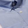 Mens Blue Tab Collar Shirt Straight Collar