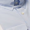 Mens Sky Blue Check Tab Collar Shirt Straight Collar