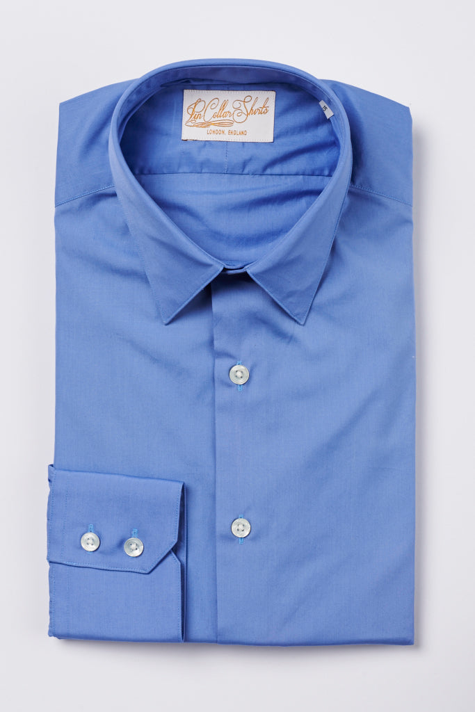 Mens Blue Formal Business Shirt 270 Collar