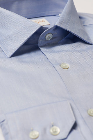 Mens Blue Formal Business Shirt 180 Collar