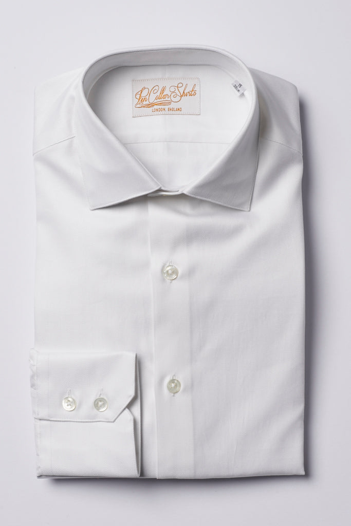 Mens White Formal Business Shirt 180 Collar