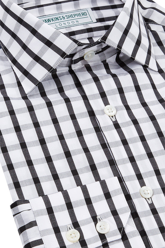 black white checkered dress shirt Premium Men's Shirts by Hawkins & Shepherd Color:Black and Burgundy * Black and White Plus-Sizes Black and White Striped