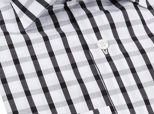 Mens Black Check Shirt