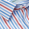 Men's Bold Blue Red Stripe Formal Shirt