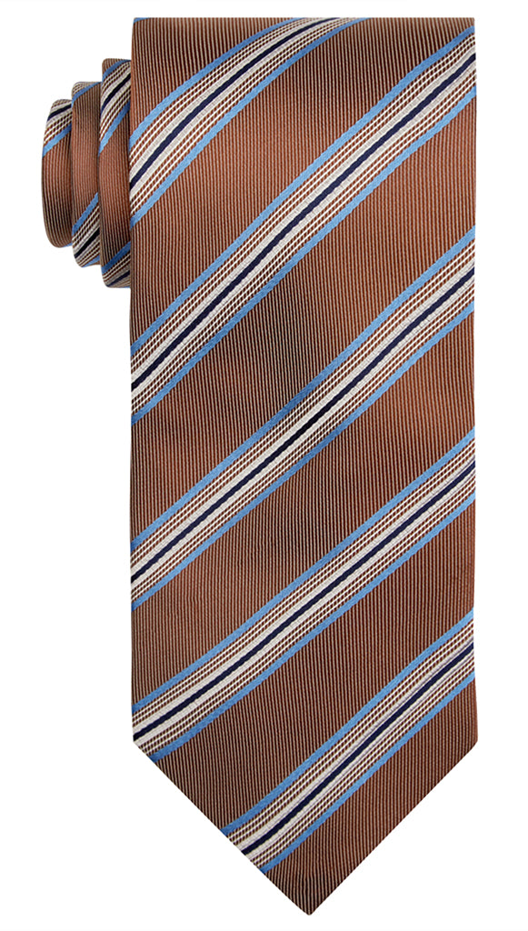 Brown Jacquard Stripe Tie