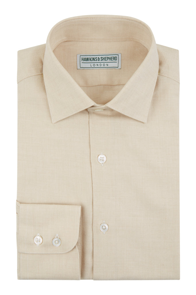 Hawkins & Shepherd Camel Luxury Cashmerello Shirt