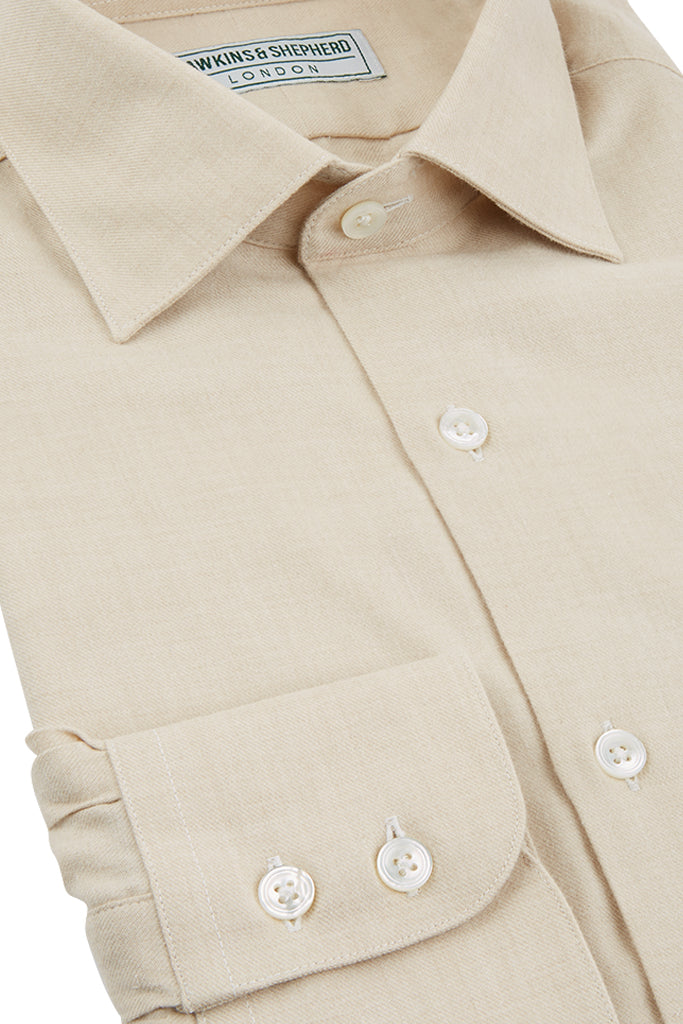 Hawkins & Shepherd Camel Luxury Cashmerello Shirt