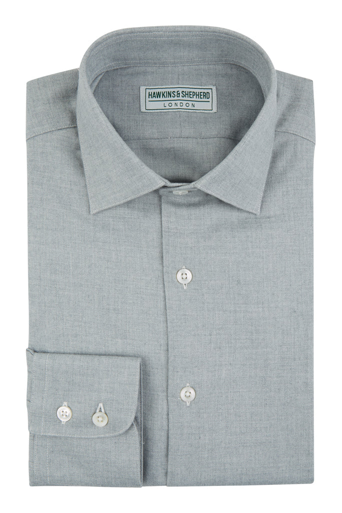 Hawkins & Shepherd Grey Luxury Cashmerello Shirt