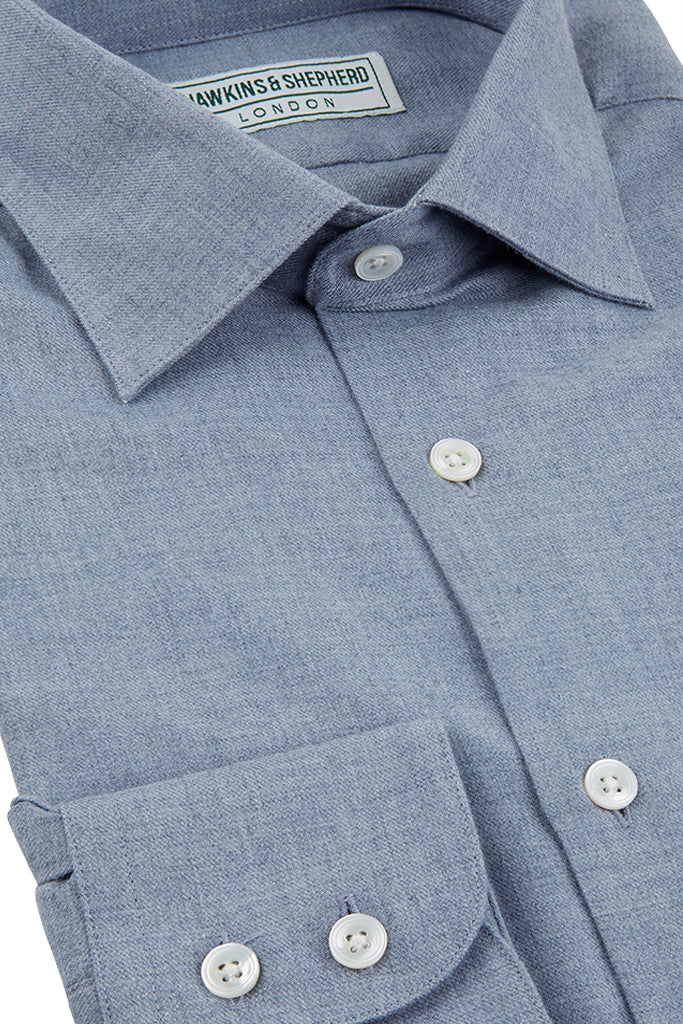 Hawkins & Shepherd Navy Luxury Cashmerello Shirt