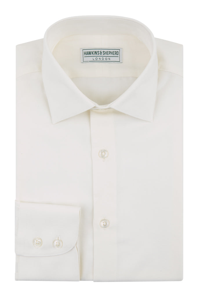 Hawkins & Shepherd White Luxury Cashmerello Shirt