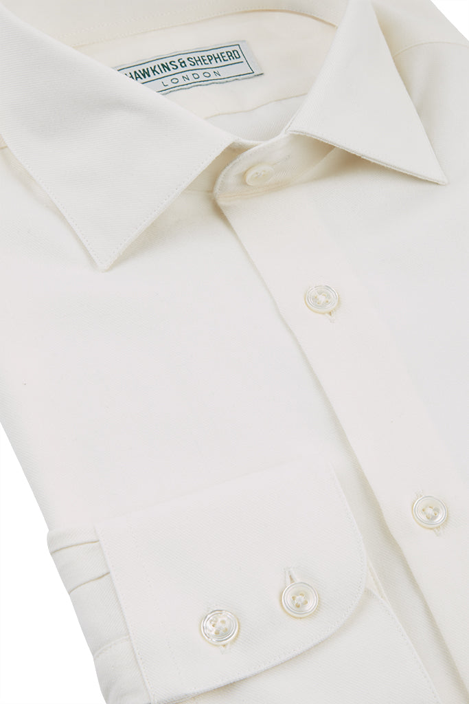 Hawkins & Shepherd White Luxury Cashmerello Shirt