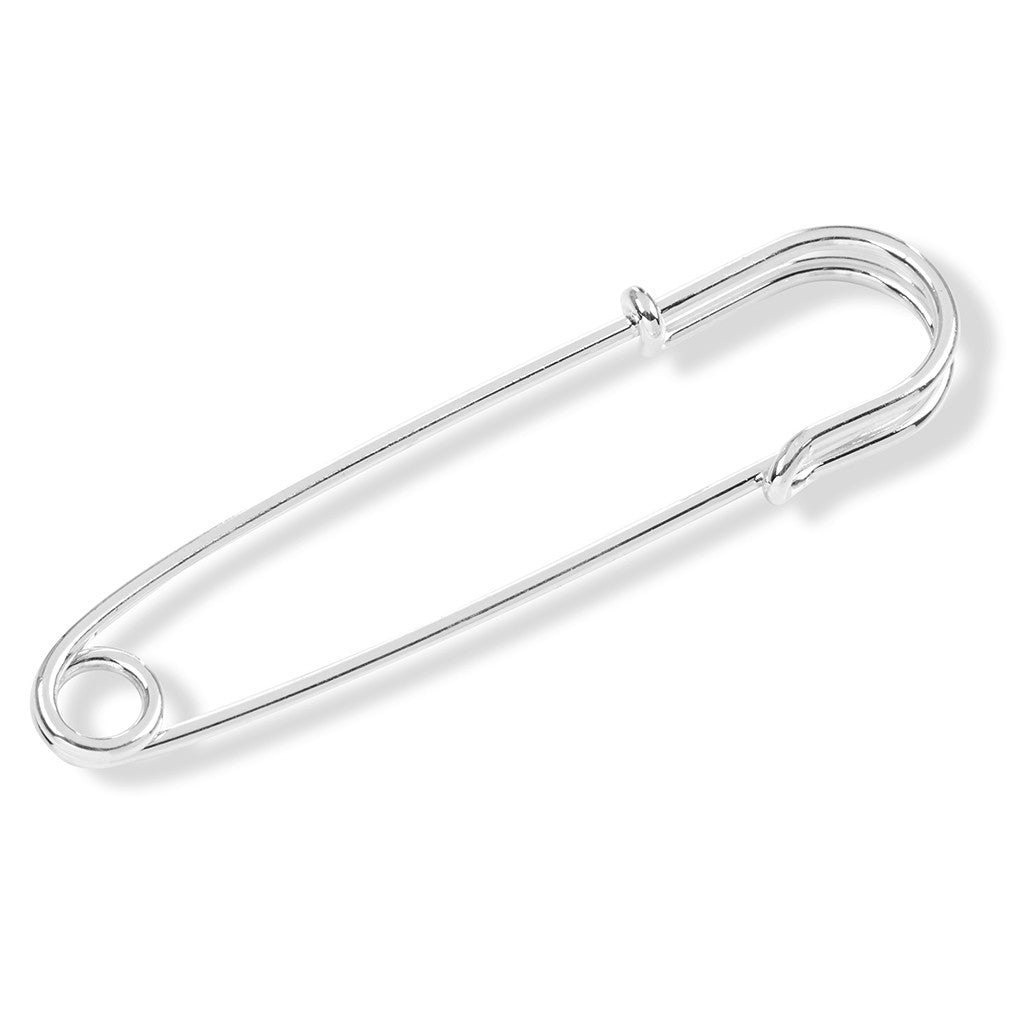 Silver Safety Clip - Collar Pin Bar