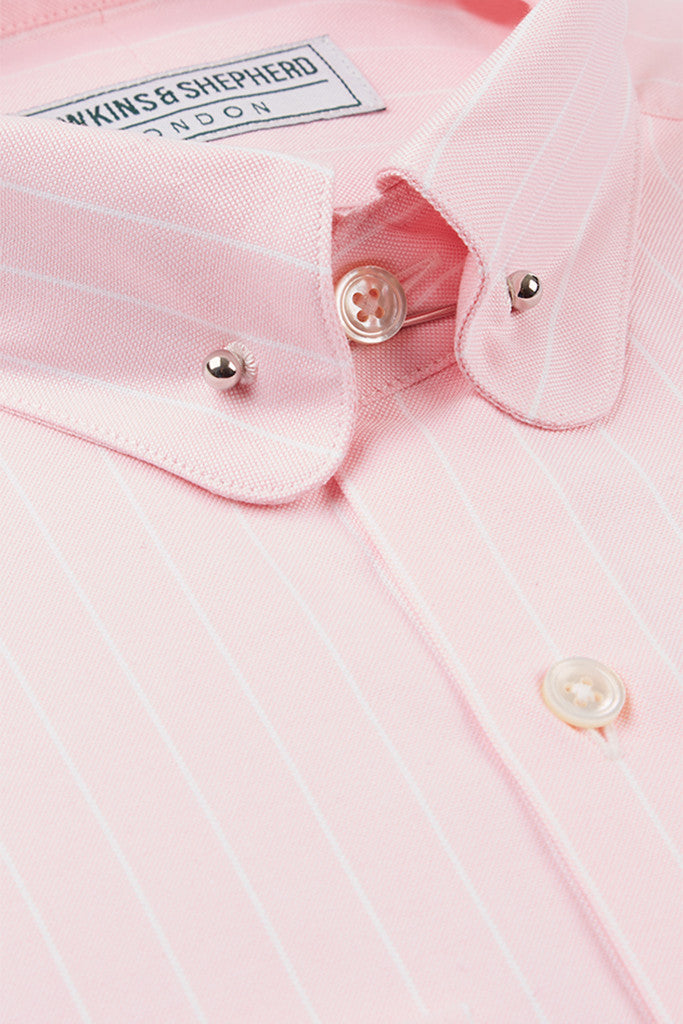 Pink Oxford Shirt With Pin Bar