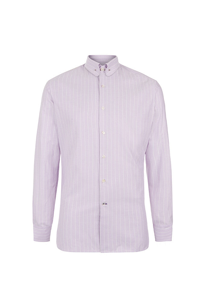 Men's Lilac Oxford Pin Collar Shirt