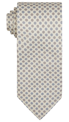Cream Pattern Tie