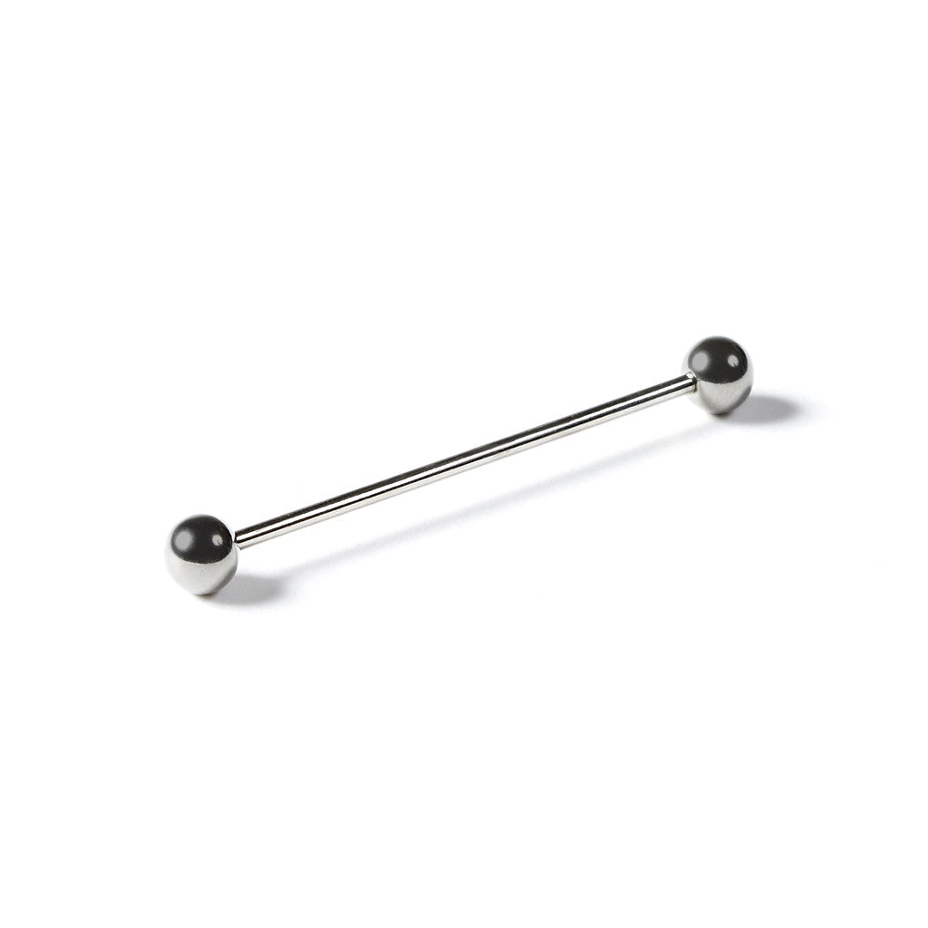 Collar Pin Bar Silver Round