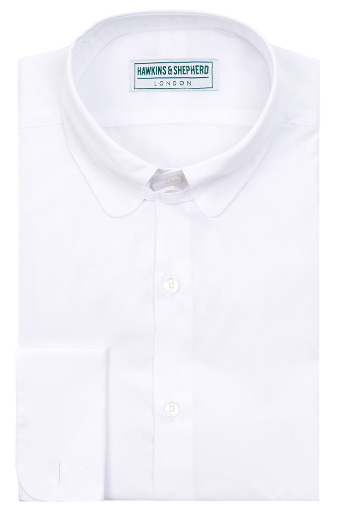 Mens Regular Fit Classic Tab Collar Shirt White