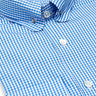 Blue Check Shirt with Pin Collar